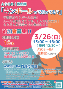 2023年3月26日(日)キンボールって知ってる？